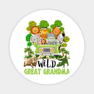 Great Grandma Of The Wild One Animal 1st Birthday Magnet